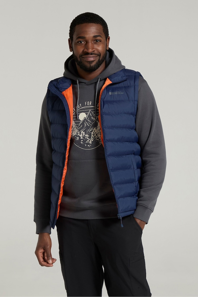 Mountain Warehouse Blue Seasons II Mens Water Resistant Padded Gilet - Image 2 of 4