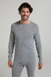 Mountain Warehouse Grey Merino Mens Round Neck Thermal Top - Image 1 of 9