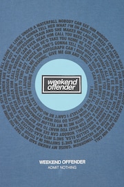 Weekend Offender Mens Blue Supersonic Graphic 100% Cotton T-Shirt - Image 6 of 6