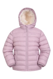 Mountain Warehouse Pink Light Kids Seasons Water Resistant Fur Lined Padded Jacket - Image 1 of 6