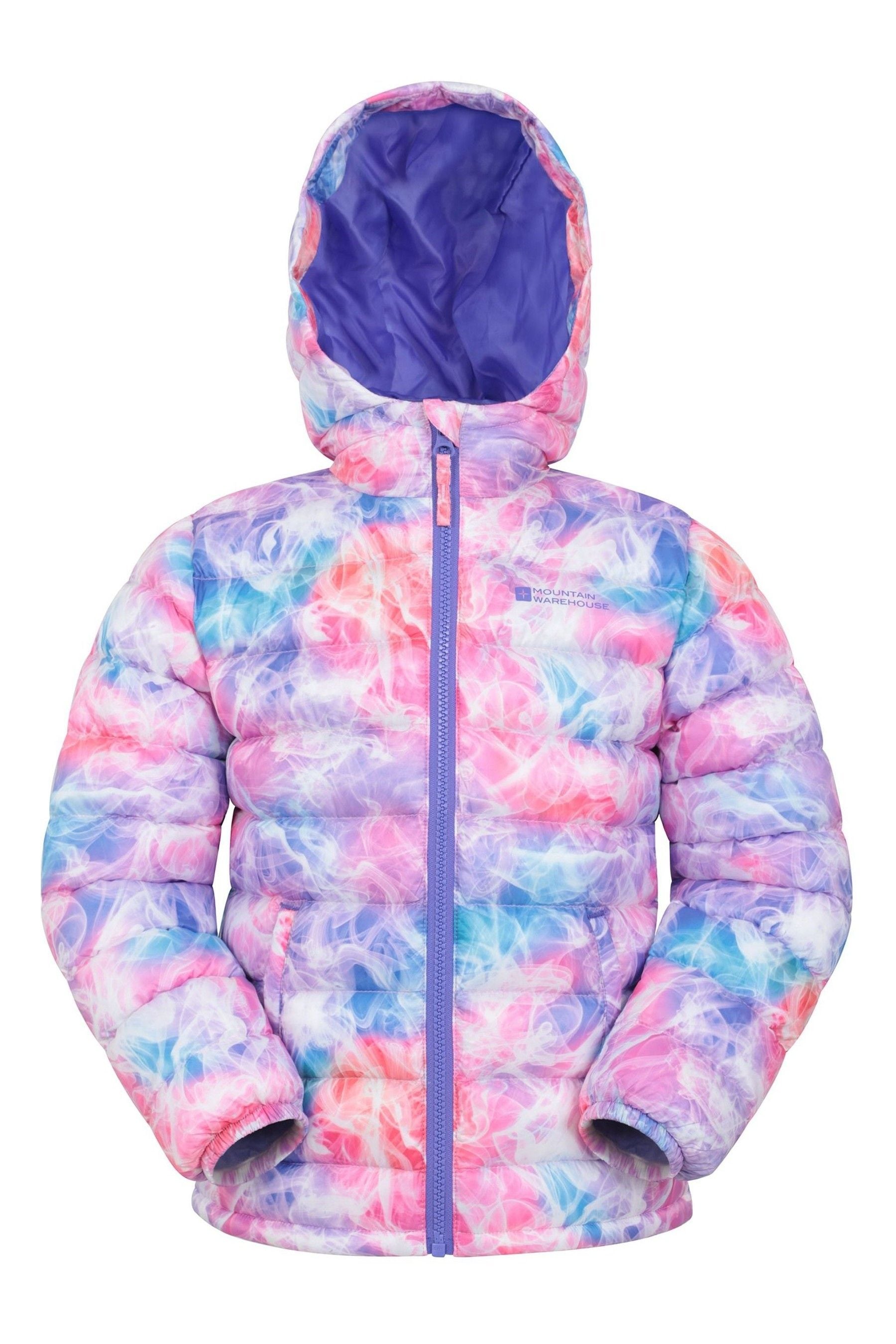 Mountain Warehouse Light Pink Kids Seasons Printed Water Resistant Padded Jacket
