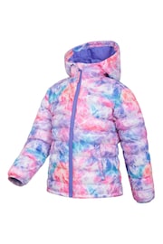 Mountain Warehouse Light Pink Kids Seasons Printed Water Resistant Padded Jacket - Image 3 of 5