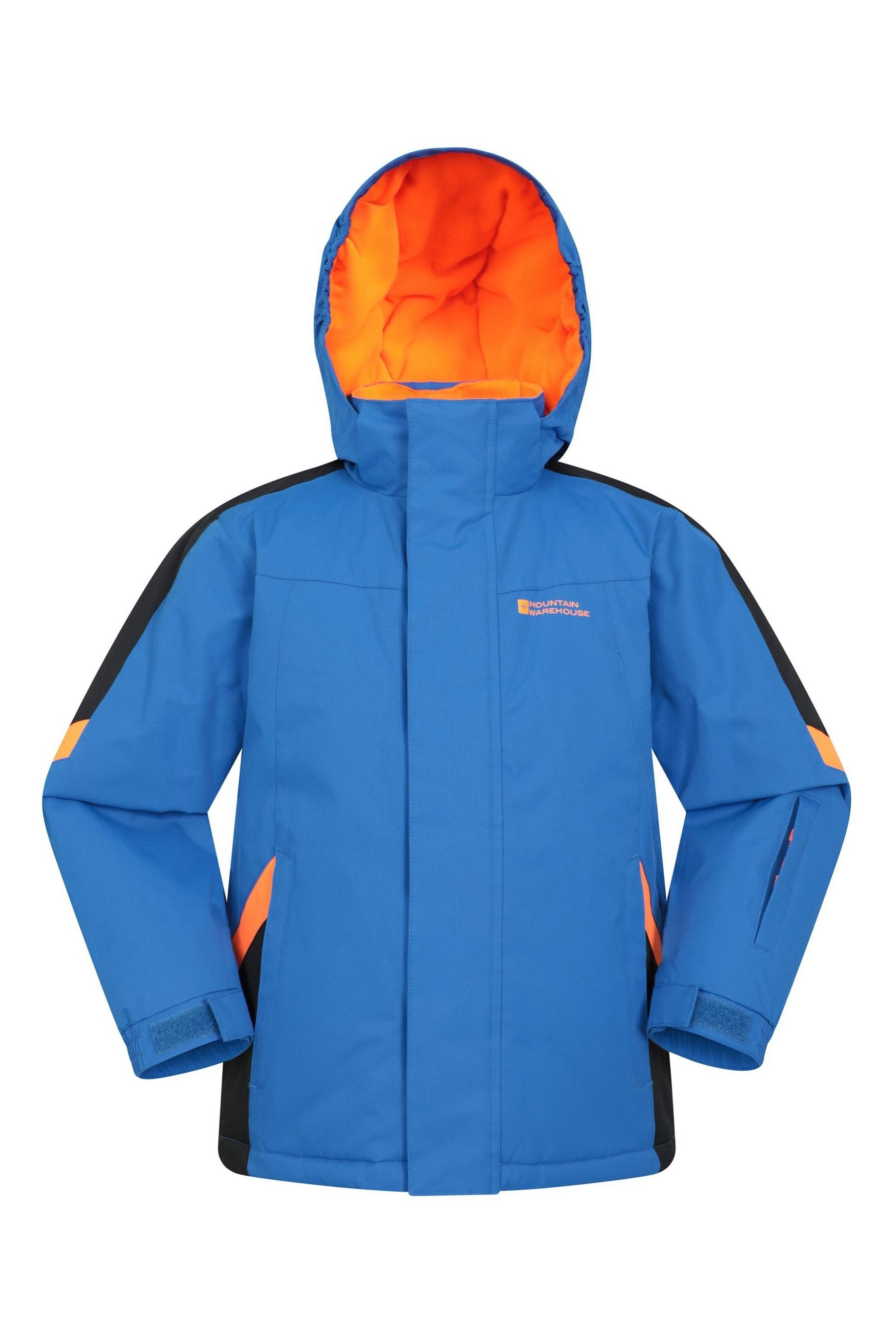 Mountain Warehouse Blue Kids Raptor Fleece Lined Snow Jacket