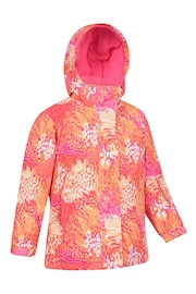 Pomarańczowy - Mountain Warehouse Kids Snowdrop Printed Ski Jacket - Image 4 of 7