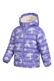 Mountain Warehouse Purple Kids Seasons Water Resistant Fur Lined Padded Jacket - Image 4 of 6