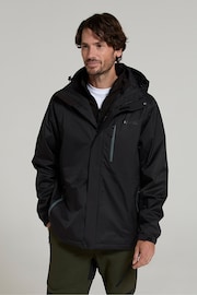 Mountain Warehouse Black Bracken Extreme Mens Waterproof 3-In-1 Jacket - Image 2 of 4