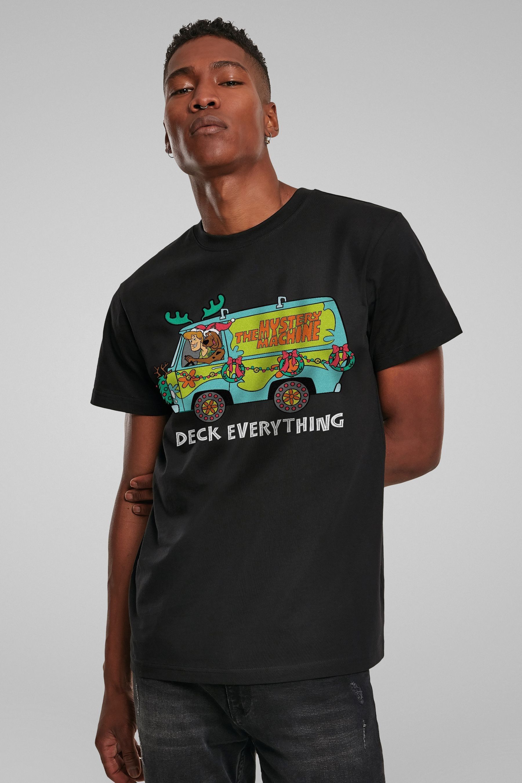 Buy All Every Black Scooby Doo Christmas The Mystery Machine Mens 100 Cotton T Shirt from the Next UK online shop