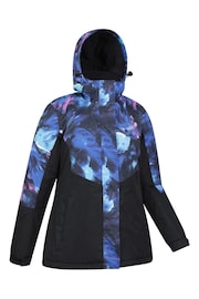 Mountain Warehouse Blue Dawn II Womens Printed Fleece Lined Ski Jacket - Image 2 of 6