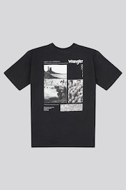 Wrangler Black Boys Photographic 100% Cotton T-Shirt - Image 7 of 8