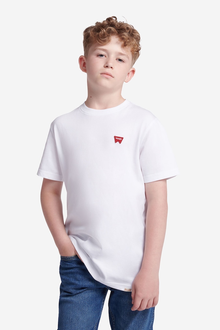 Wrangler White Boys Festival 100% Cotton T-Shirt - Image 1 of 5