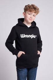 Wrangler Black Boys Tubular Hoodie - Image 1 of 4