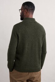 Seasalt Cornwall Green Mens Reefpoint Half Zip Jumper - Image 2 of 5