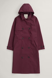 Seasalt Cornwall Purple Penweathers Waterproof Trench 100% Cotton Coat - Image 9 of 10