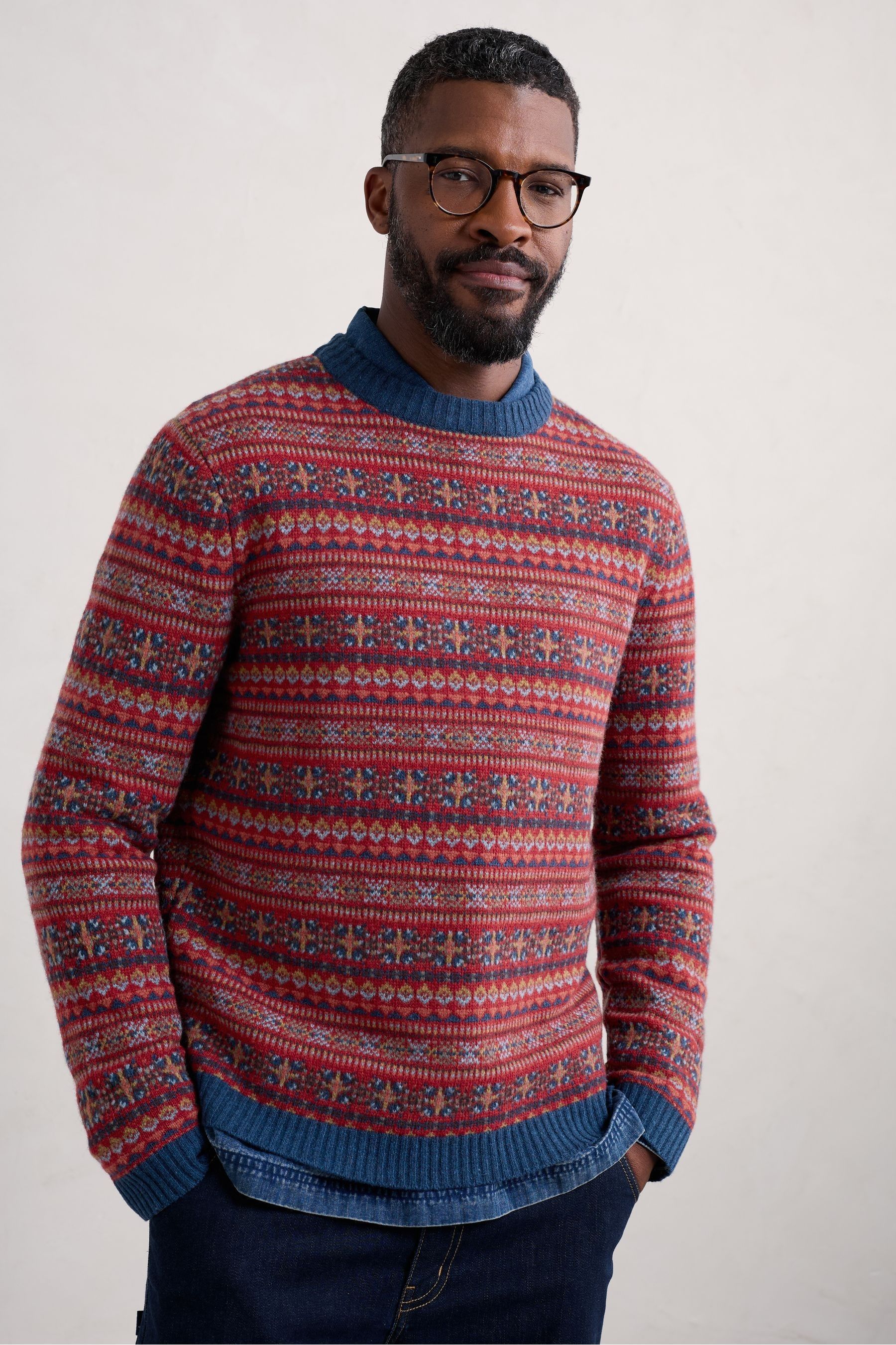Red white blue sweater hot sale