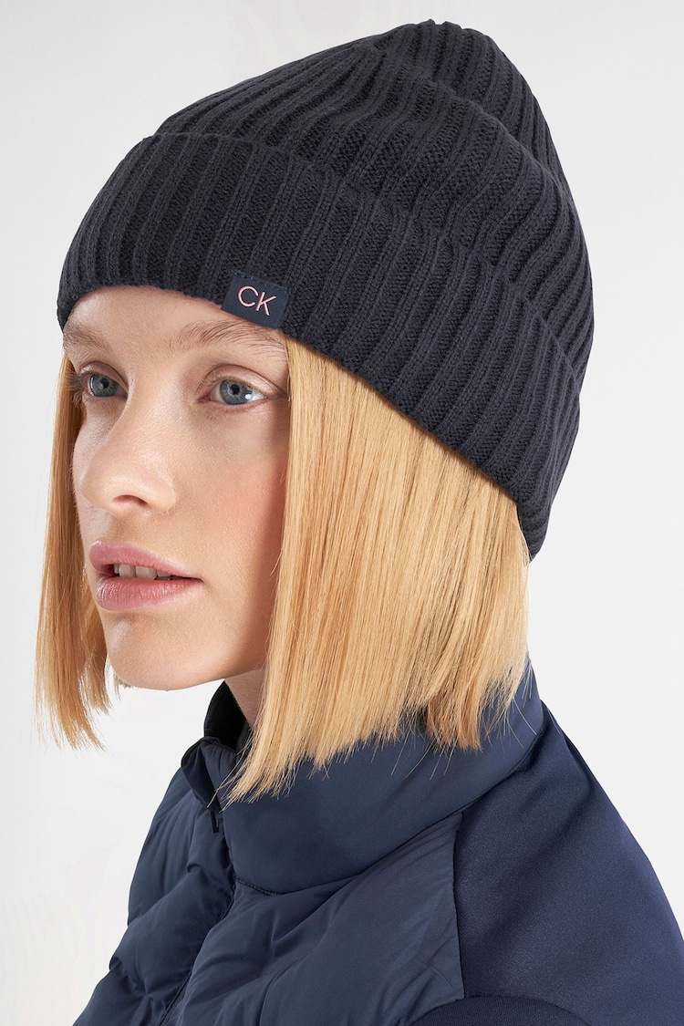 Calvin Klein Golf Orange Waldorf Cable Beanie - Image 1 of 6