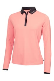 Calvin Klein Golf Orange Whitney L/Sleeve Polo Shirt - Image 5 of 9