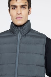 River Island Blue Quilted Gilet - Image 3 of 6