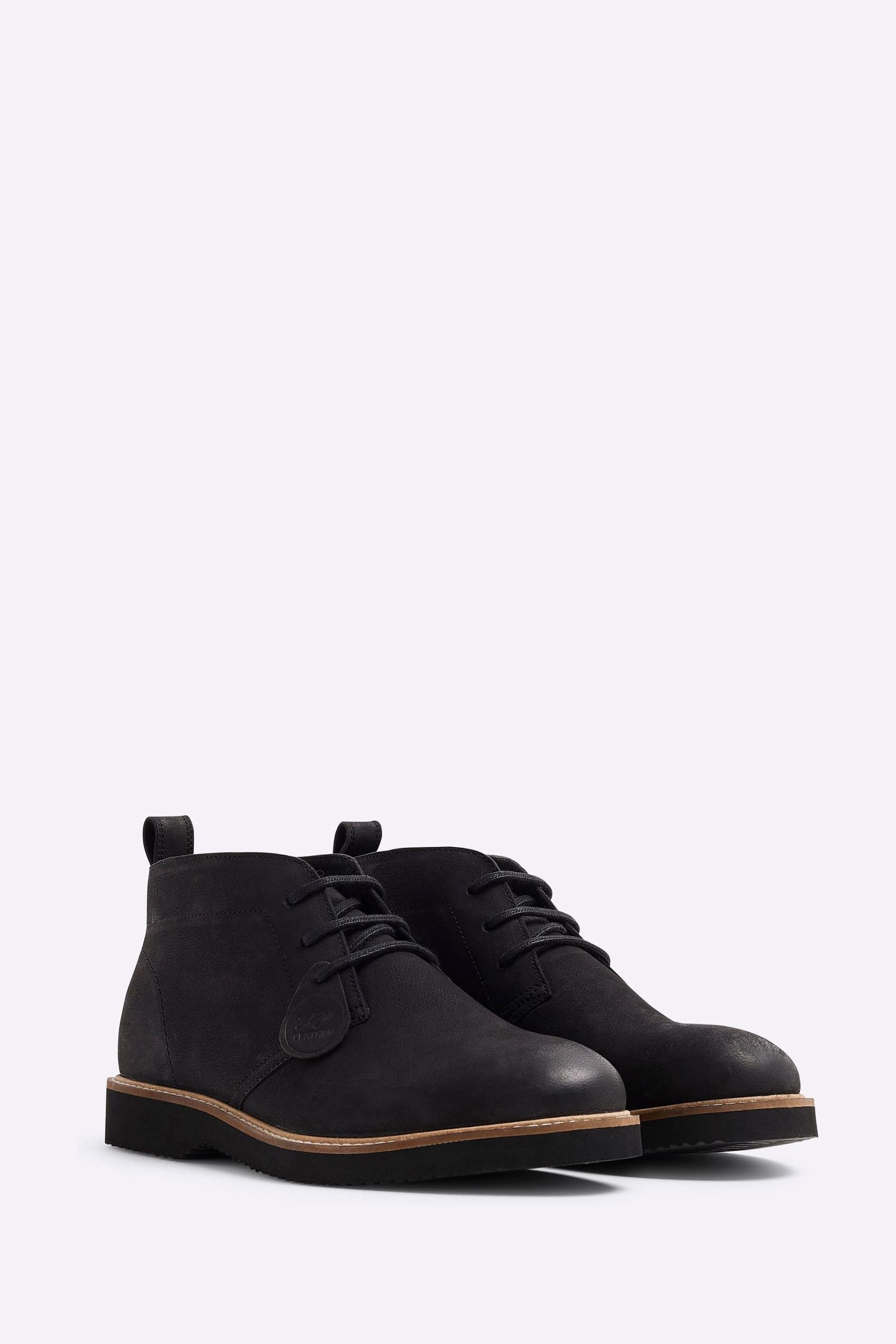 Buy River Island Black Leather Chukka Boots from Next USA