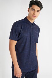 Calvin Klein Golf Blue Textured Slate Polo Shirt - Image 2 of 9