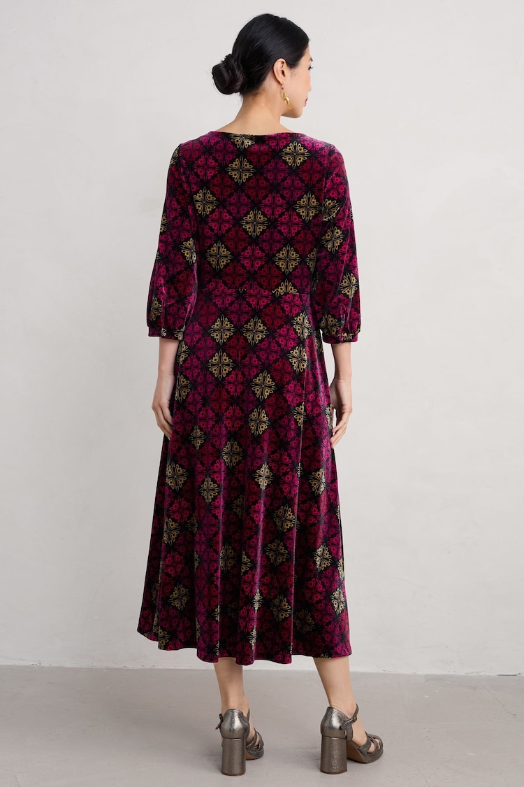 Seasalt Cornwall Pink Tall Oak Cottage Velvet Dress - Image 2 of 5