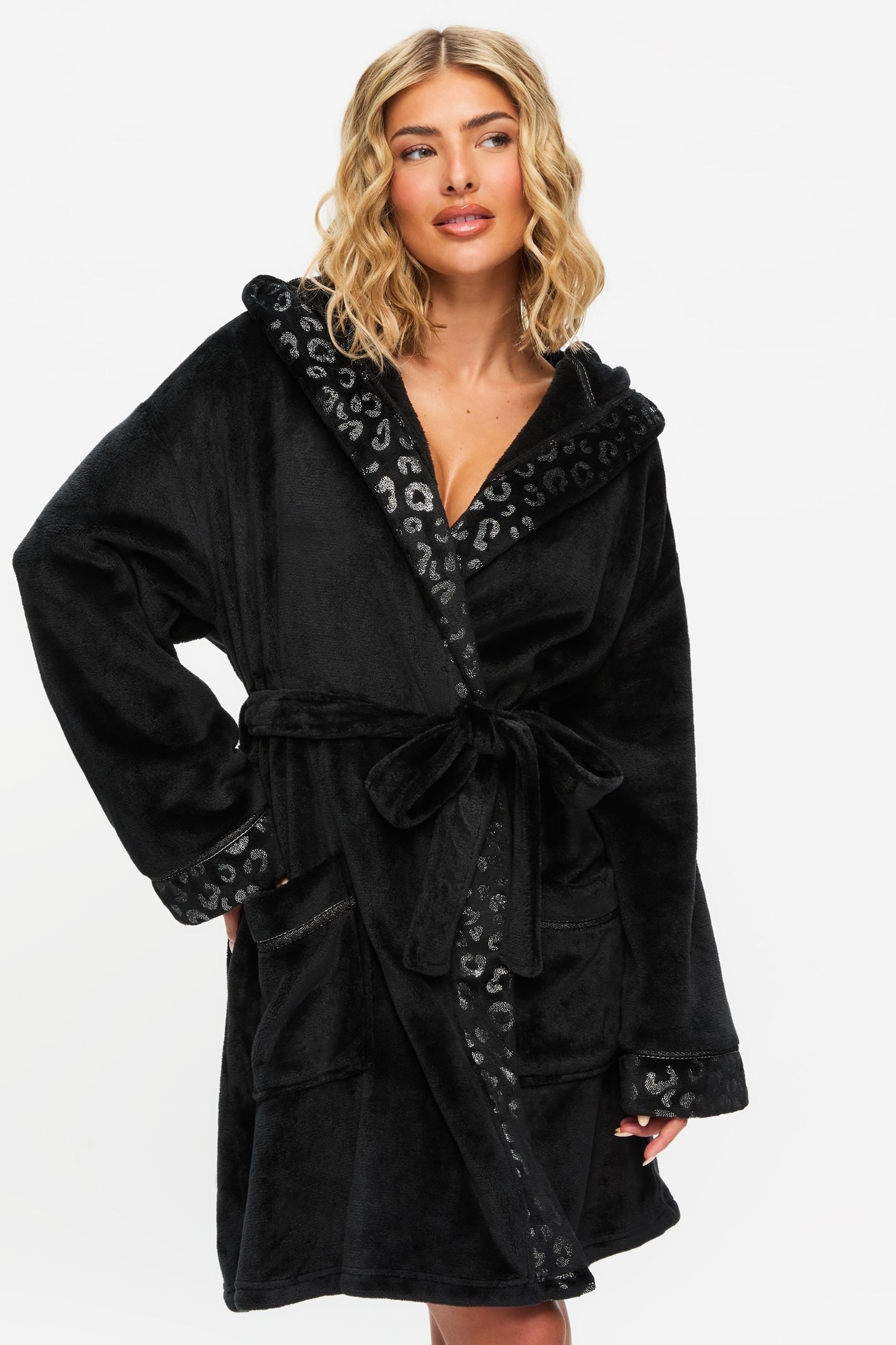 Buy Ann Summers Black Signature Sparkle Fluffy Robe from the Next UK online shop