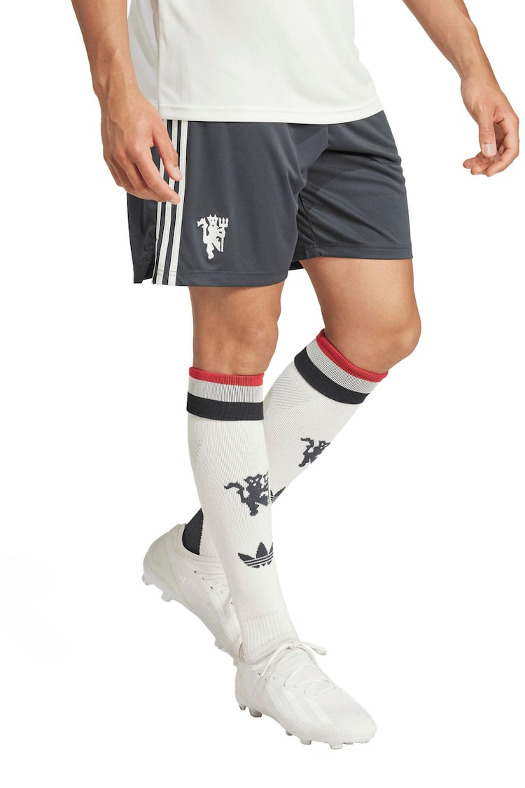 adidas Black Manchester United Third Shorts 2024-25 - Image 1 of 4