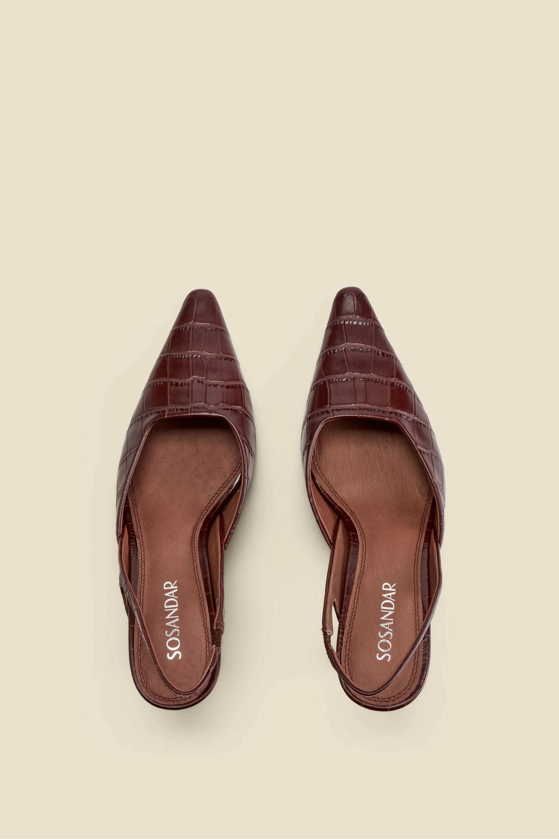 Brown crocodile heels sales