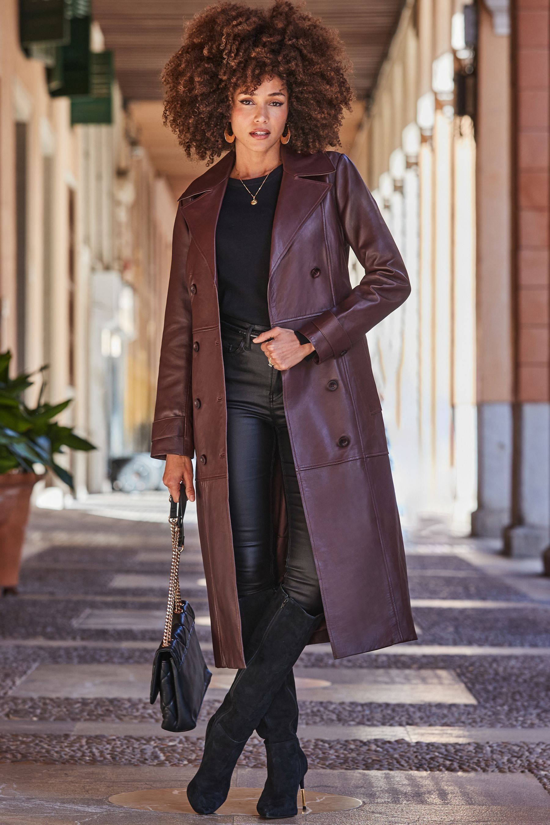 Buy Sosandar Red Leather Trench Coat from the Next UK online shop