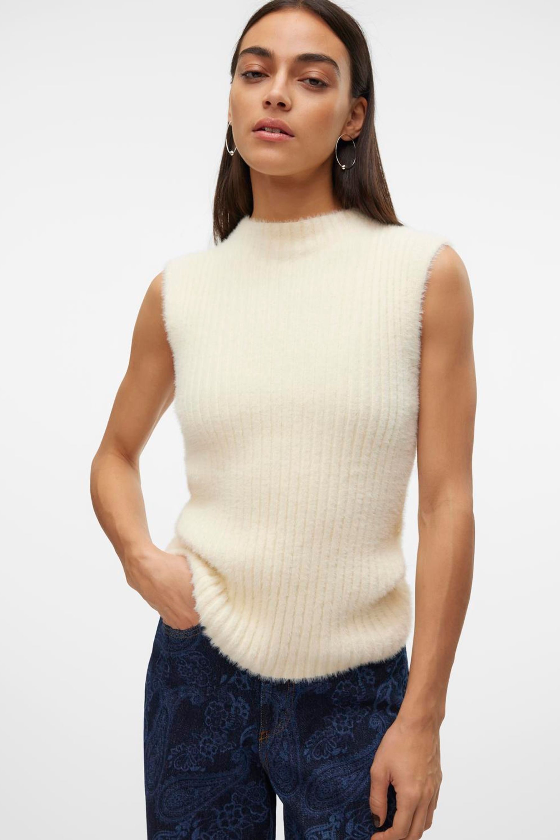 Vero moda high neck knitted jumper hot sale