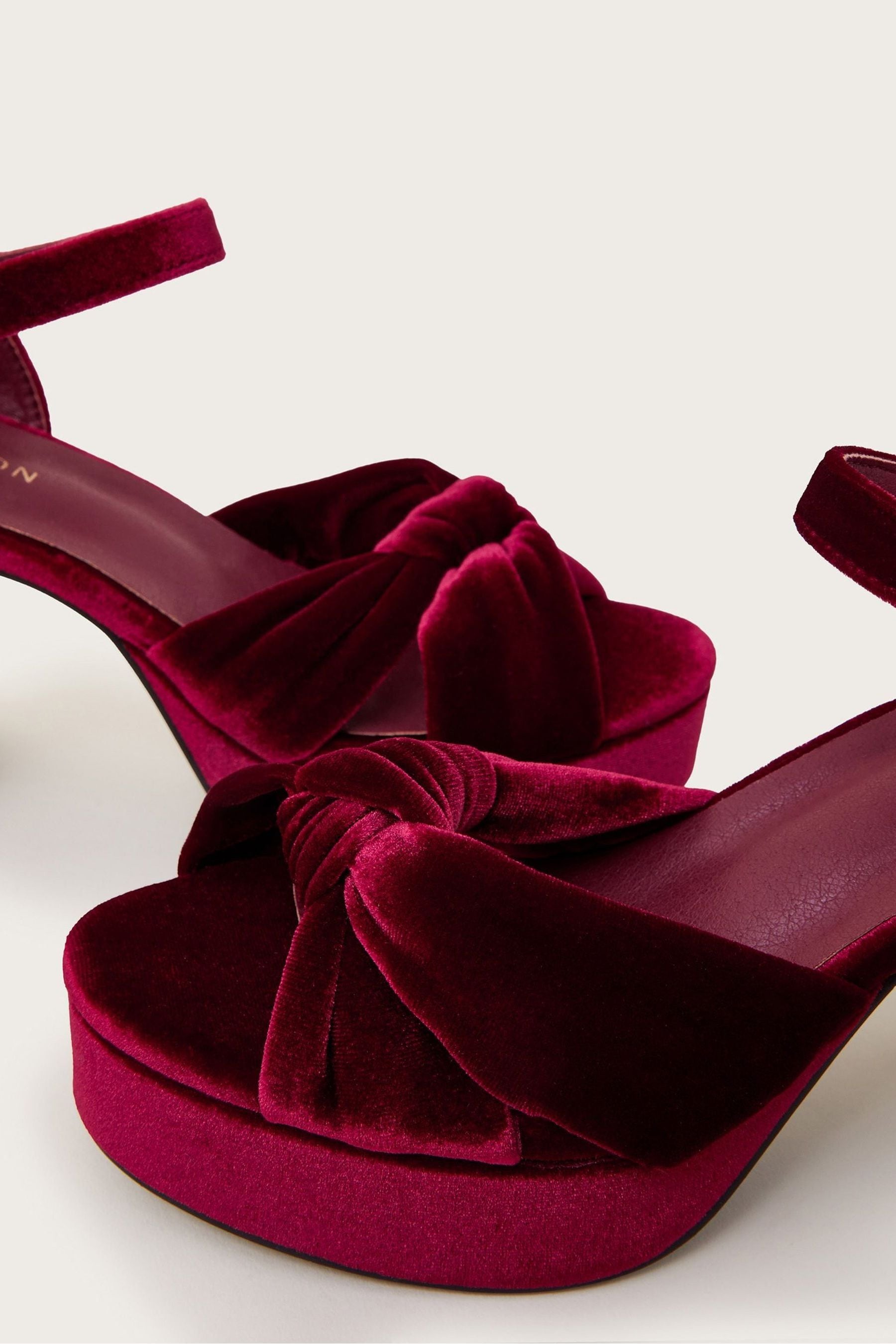 Buy Monsoon Red Nola Velvet Platform Heels from the Next UK online shop
