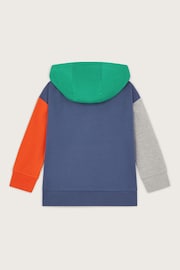 Monsoon Blue Colour Block Be Curious Hoodie - Image 2 of 3