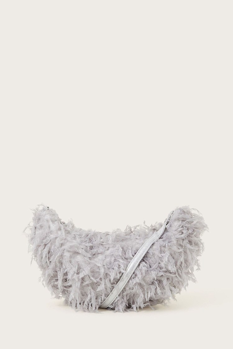 Monsoon Grey Feathery Sling Bag - Image 1 of 4