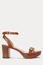 Lauren Ralph Lauren Melissah Platform Leather Heeled Sandals - Image 1 of 4