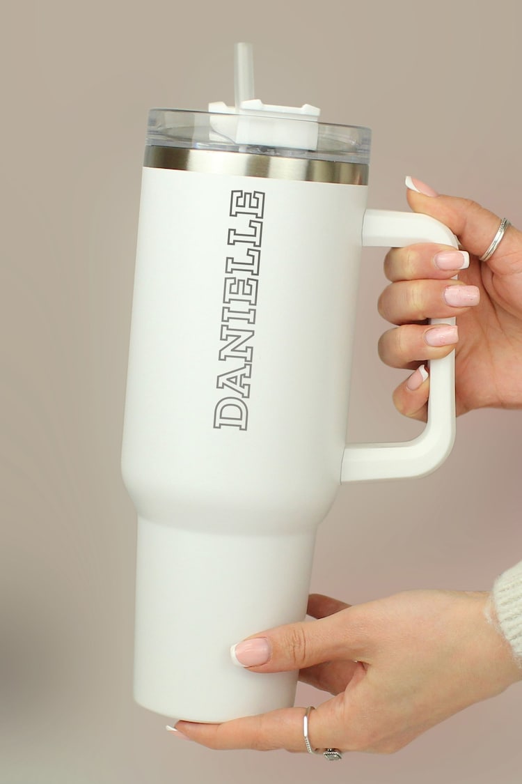 PMC Personalised 40oz White Travel Cup - Image 2 of 3