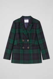 LK Bennett Blue Mariner Blackwatch Tartan Tailored Jacket - Image 4 of 4