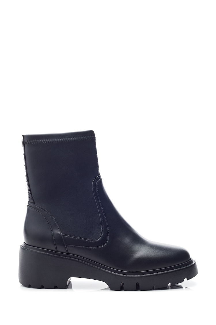 Moda in Pelle Arvert Stud Detailed Sock Ankle Black Boots - Image 1 of 4