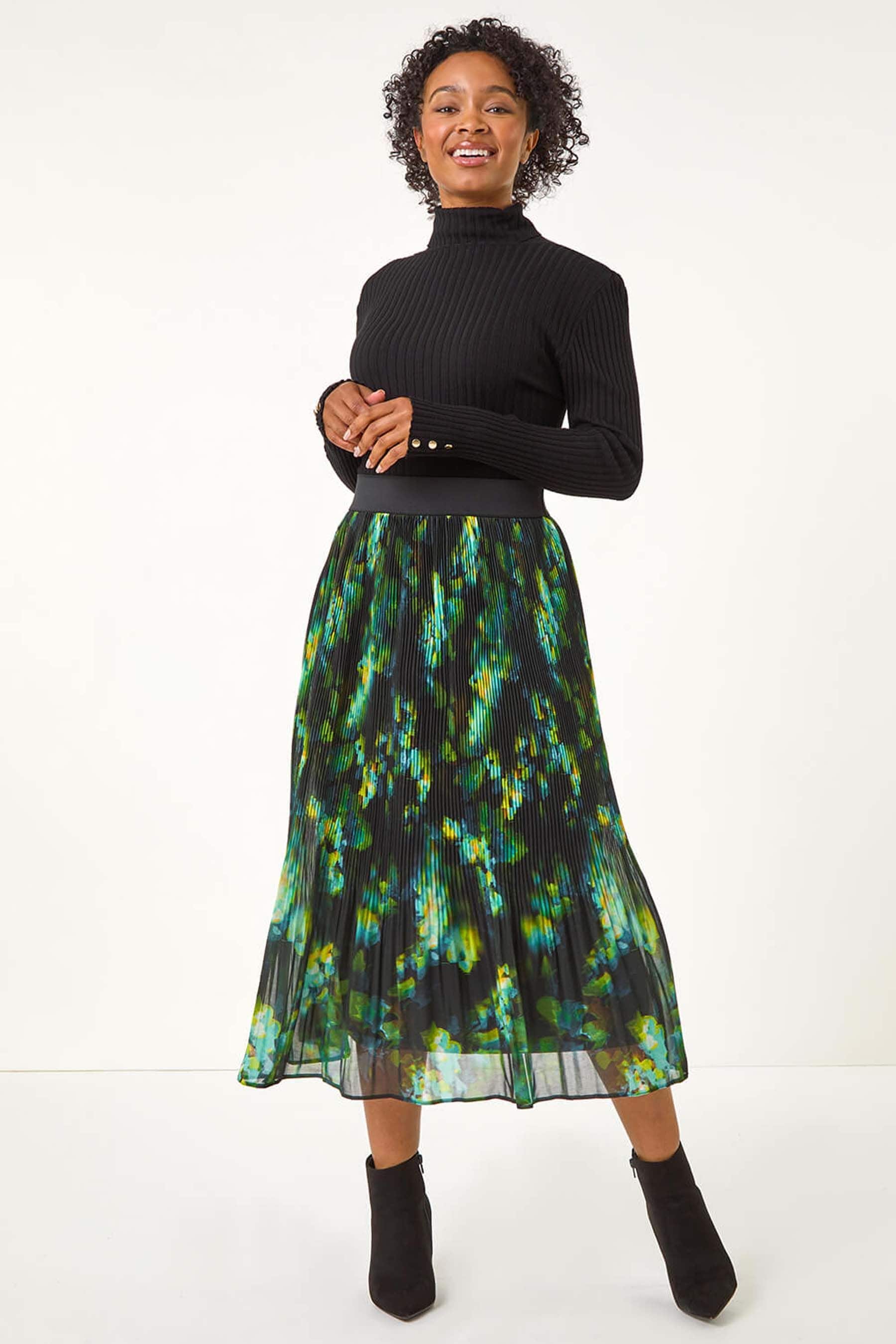 Pleated skirt petite discount