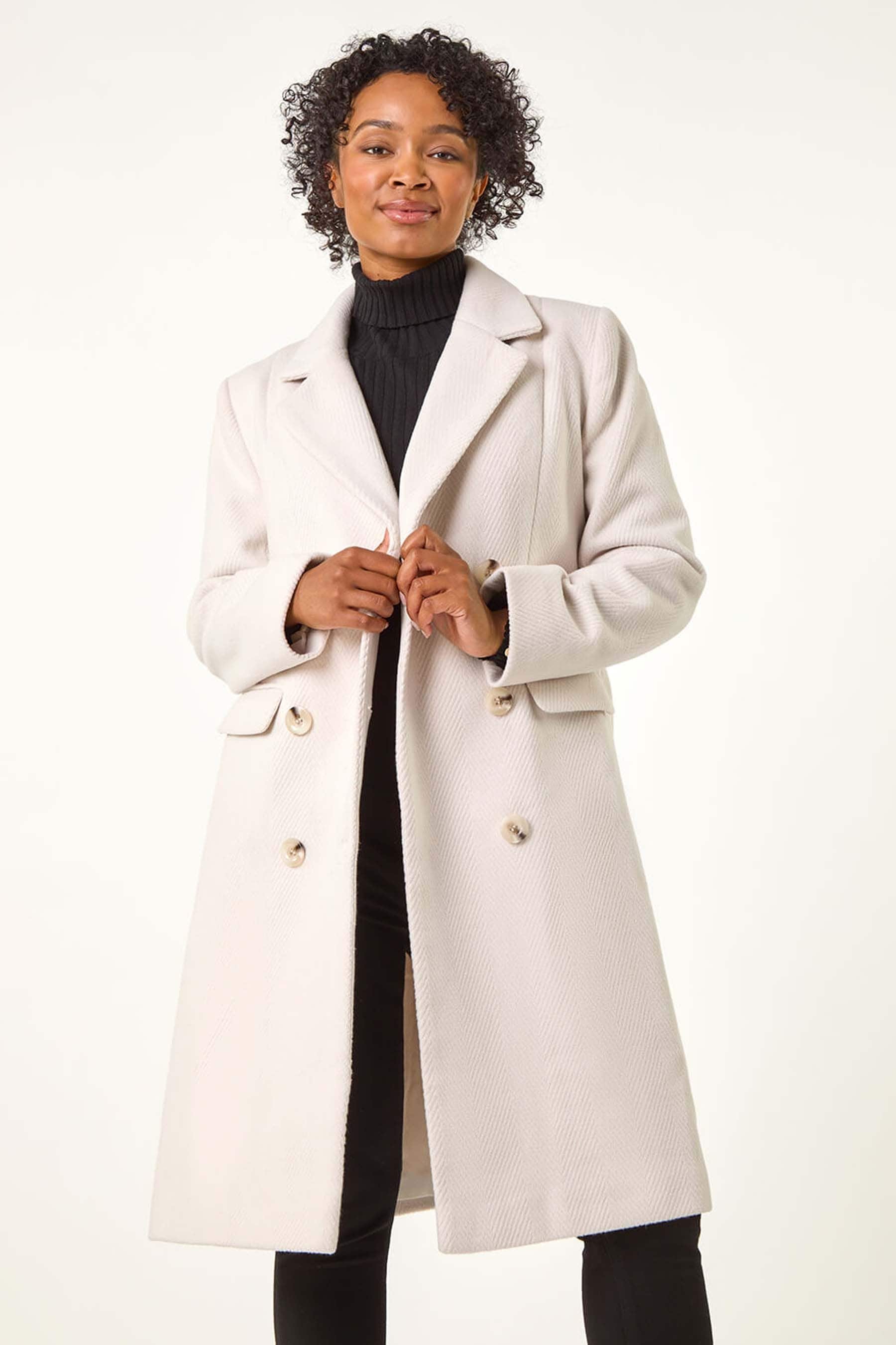 Petite knee length coat hot sale