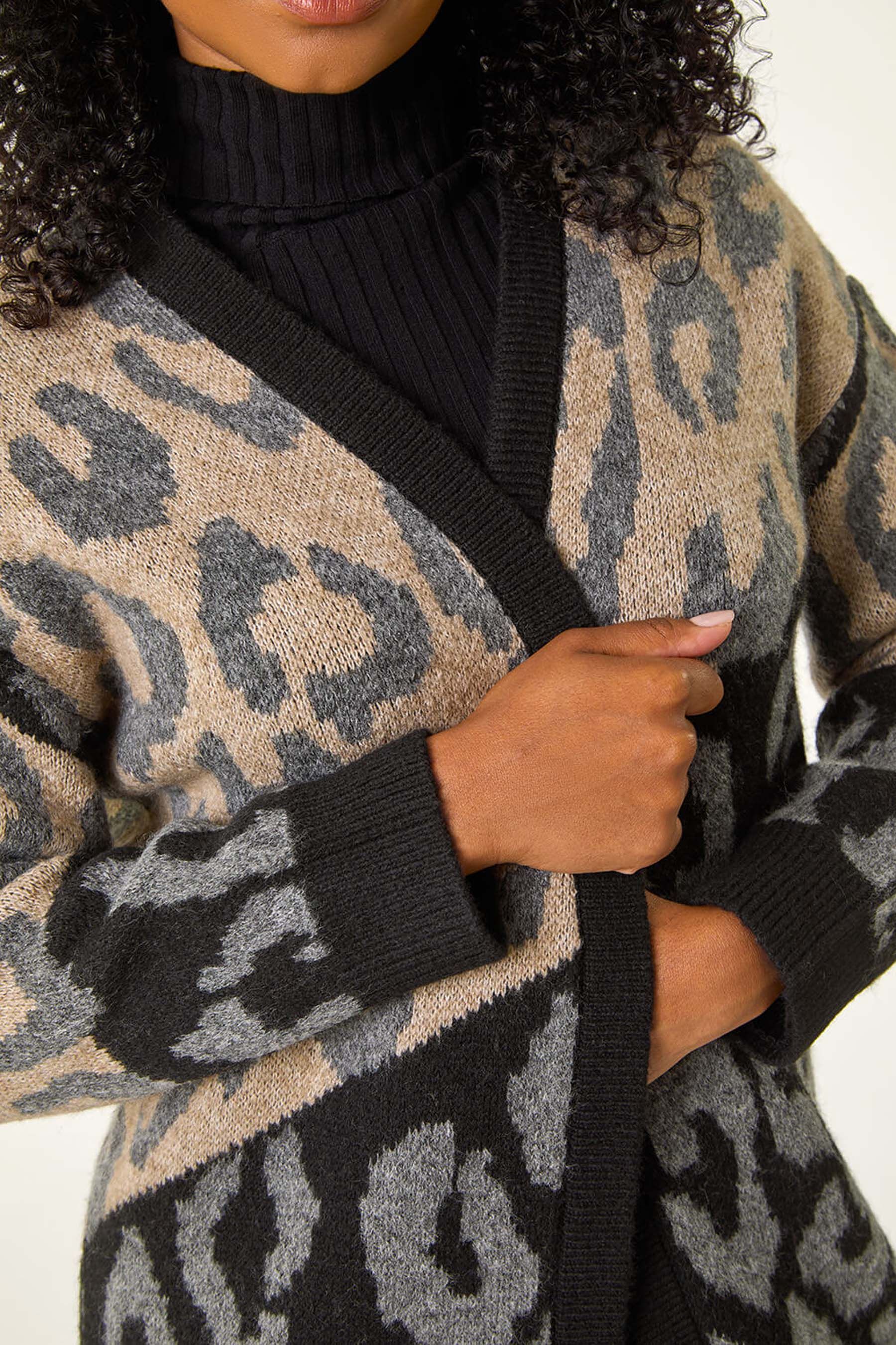 Petite leopard cardigan clearance