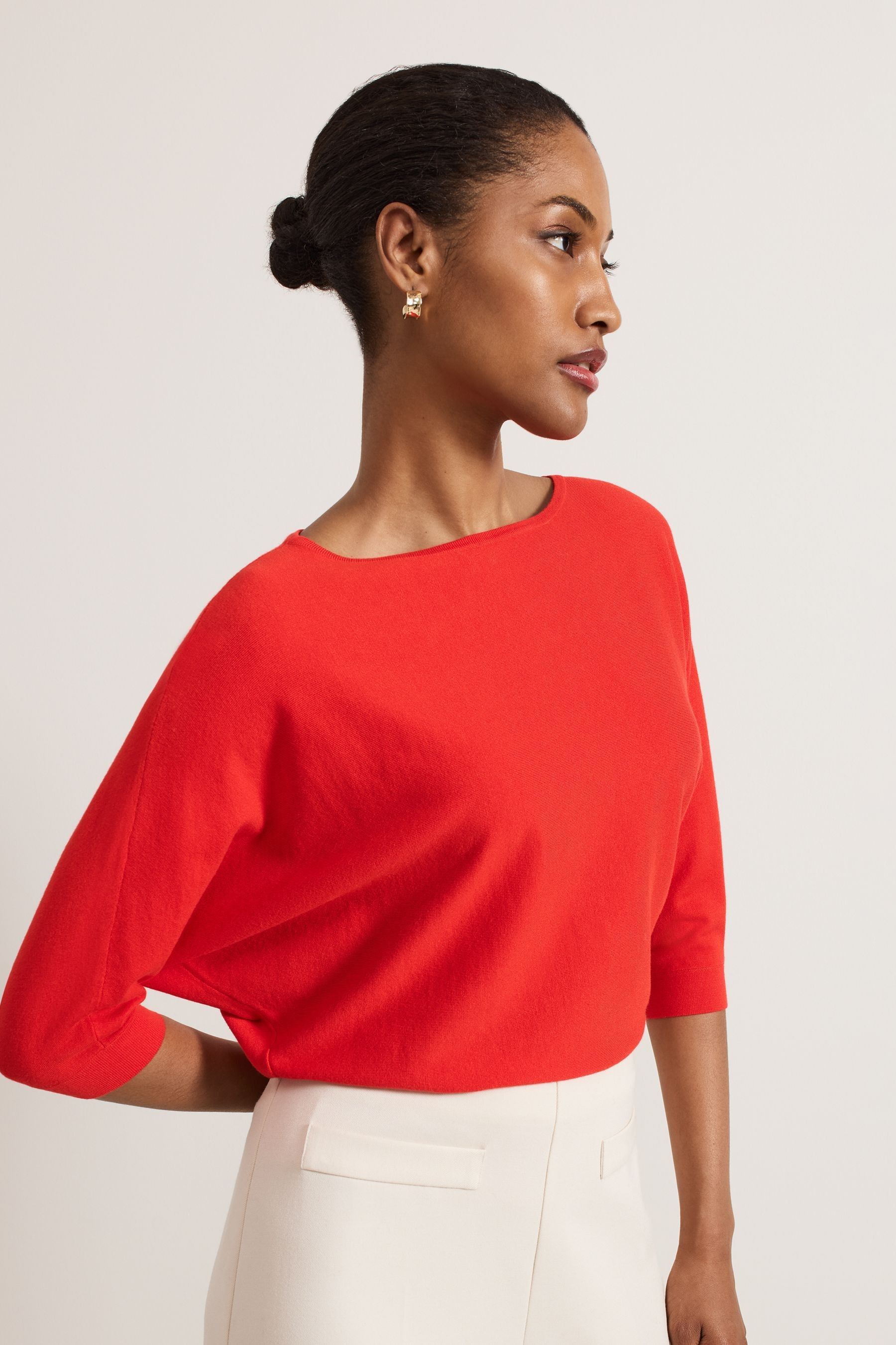 Buy Phase Eight Light Red Cristine Knit Jumper from the Next UK online shop