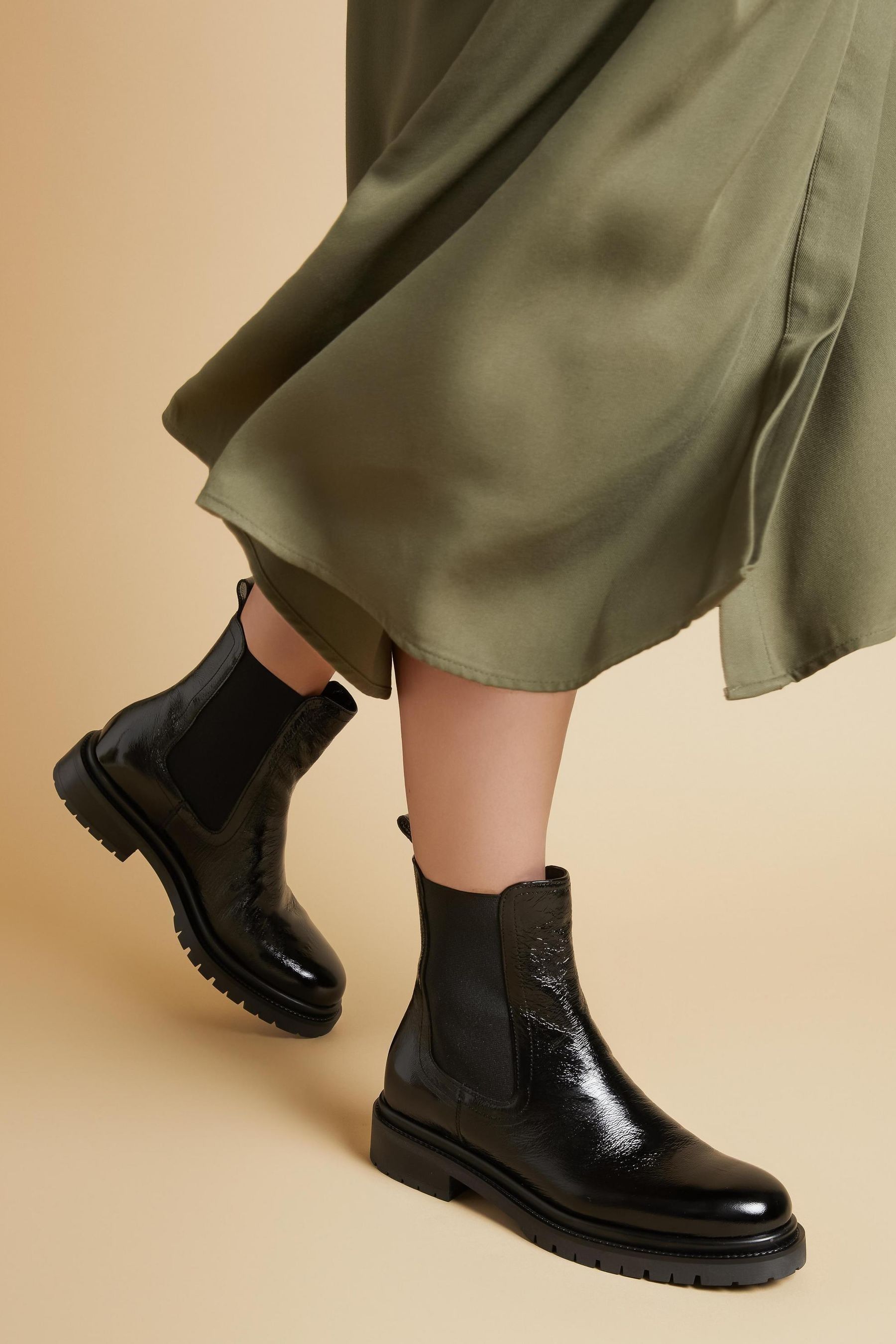 Buy Jones Bootmaker Kefalonia Leather Chelsea Black Boots from the Next UK online shop