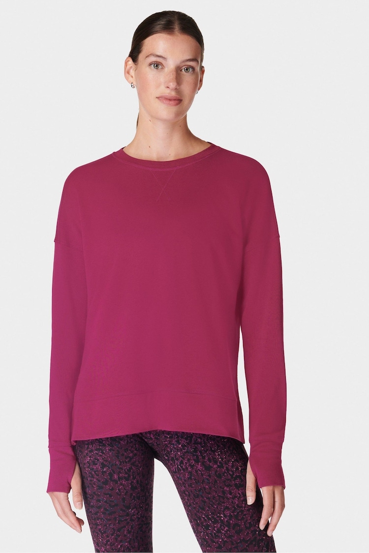 Sweaty Betty Red After Class Longline Sweatshirt - Image 1 of 7