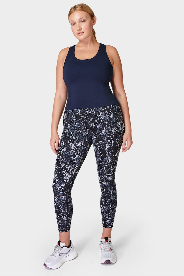 Sweaty Betty Blue Athlete Crop Seamless Workout Vest - Image 2 of 8