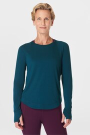 Sweaty Betty Green Breathe Easy Long Sleeve Top - Image 3 of 6