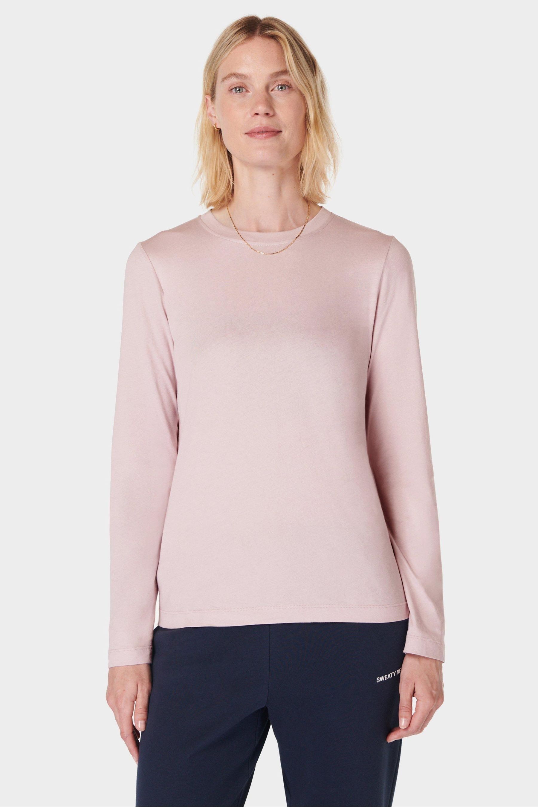 Sweaty Betty Pink Essential Long Sleeve T Shirt