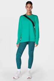 Sweaty Betty Green After Class Longline Sweatshirt - Image 2 of 7