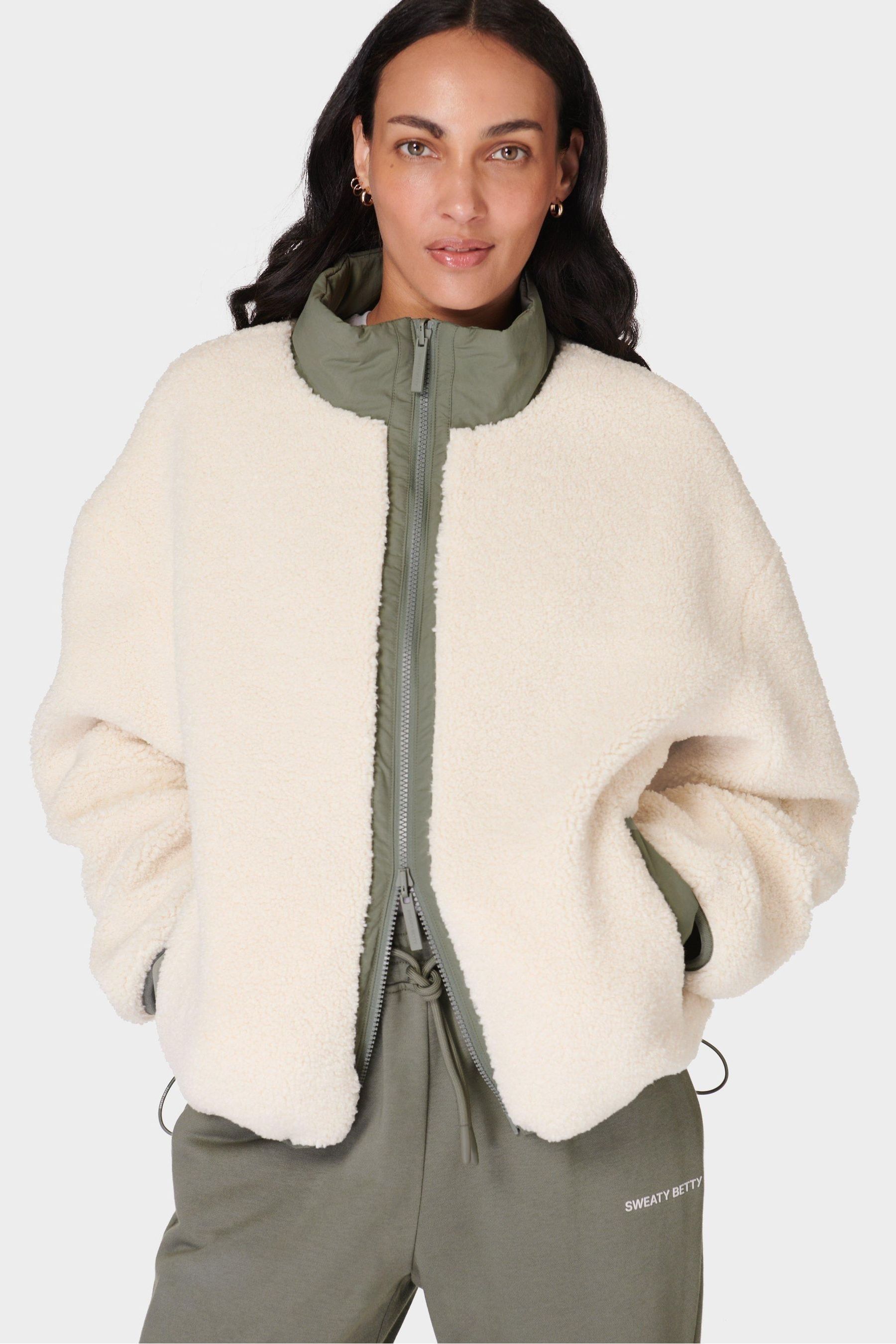 Reversible sherpa jacket online
