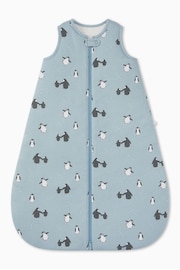 MORI Blue Organic Cotton Front Penguin Zip 2.5 Tog Sleeping Bag - Image 2 of 2