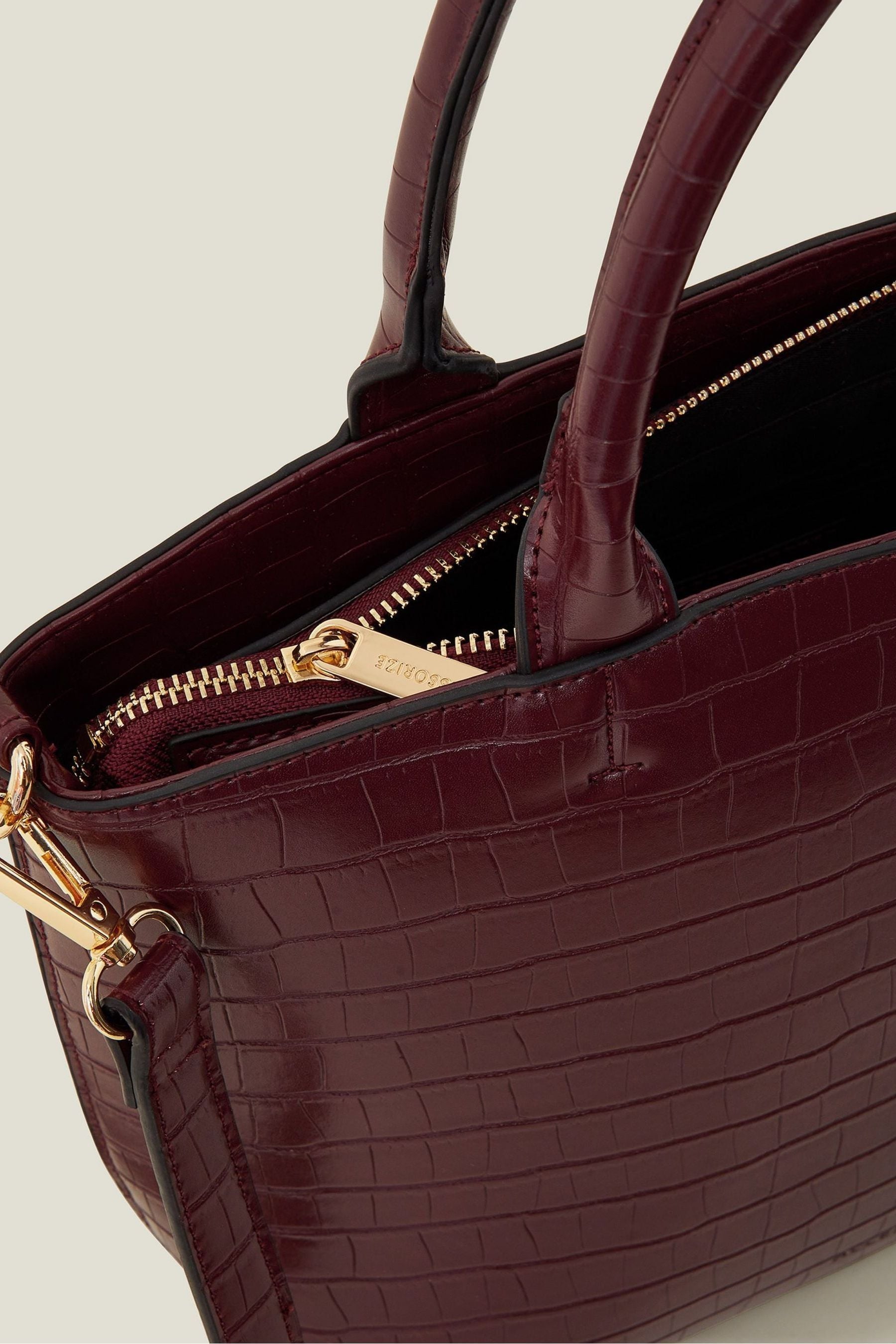Buy Accessorize Red Faux Croc Handbag from Next Luxembourg