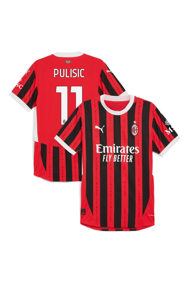 Puma Red Pulisic 11 Printing AC Milan Home Authentic Shirt 2024-25 - Image 1 of 3